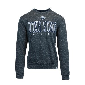 utah state aggie bull heathered gray sweatshirt crew